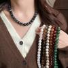 Luxury Round Beads Collarbone Chain Vintage Bohemian Clavicle Jewelry  Women