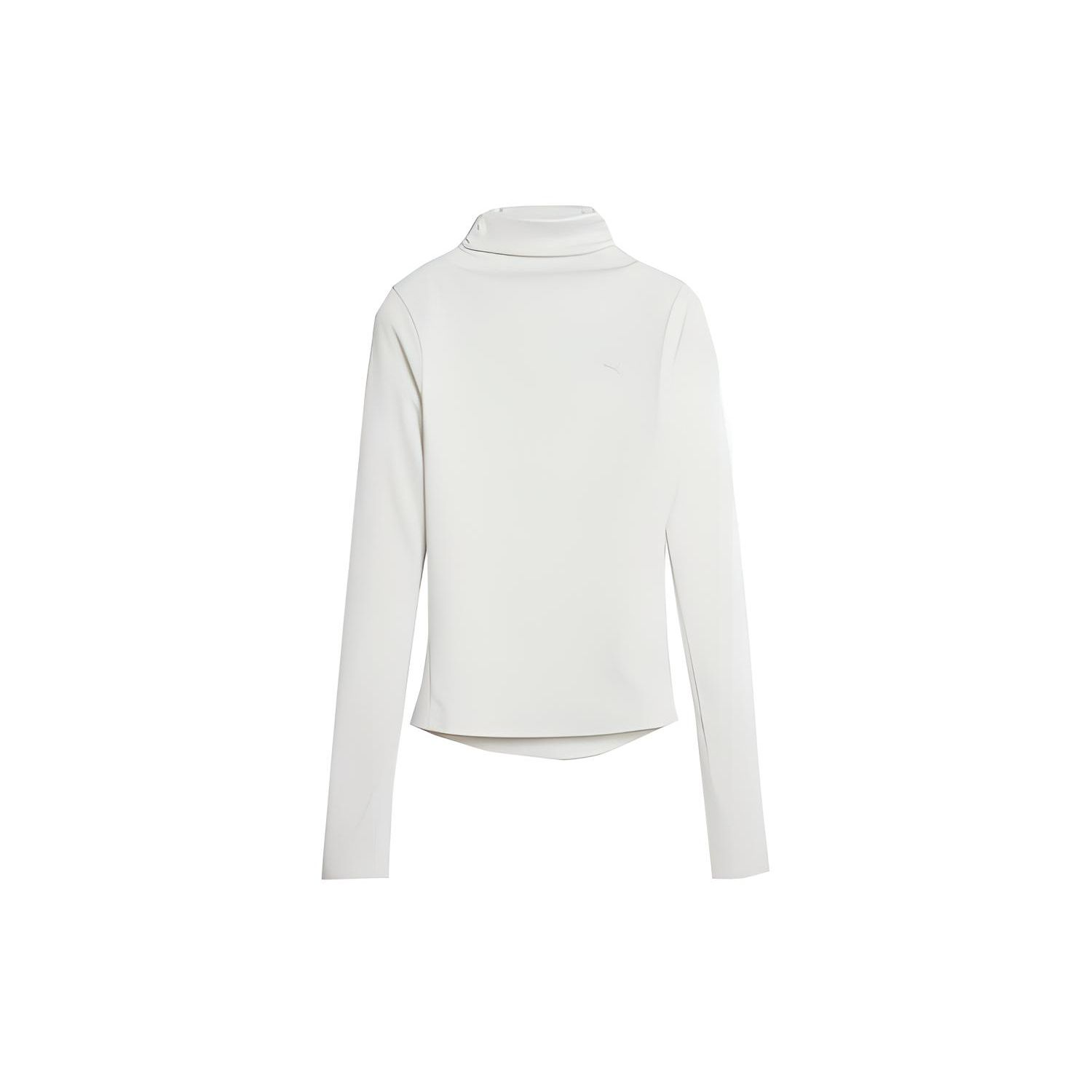 

Puma Solid Color Casual Slim Fit Long Sleeve Regular T-Shirt Women Tops White Gray 620829-17 XS