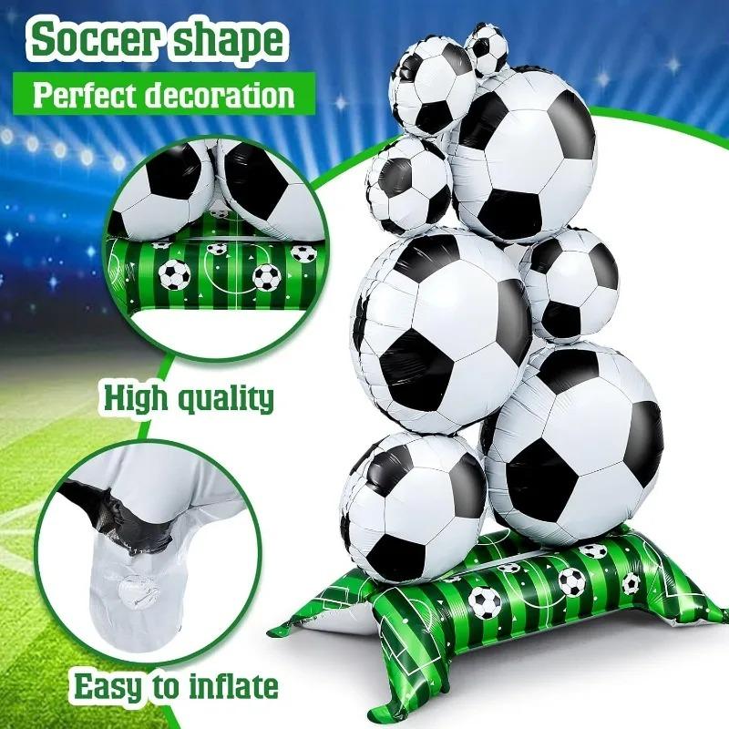 Giant Standing Soccer Foil Balloon, Football Theme Decor for Birthday, Baby Shower, Football Club & World Cup Party Ornaments