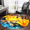 1 Stück NARUTO (3) Runder Teppich mit Aufdruck Stuhl Runder Teppich Geeignet für Schlafzimmer Wohnzimmer Heimdekoration Teppich