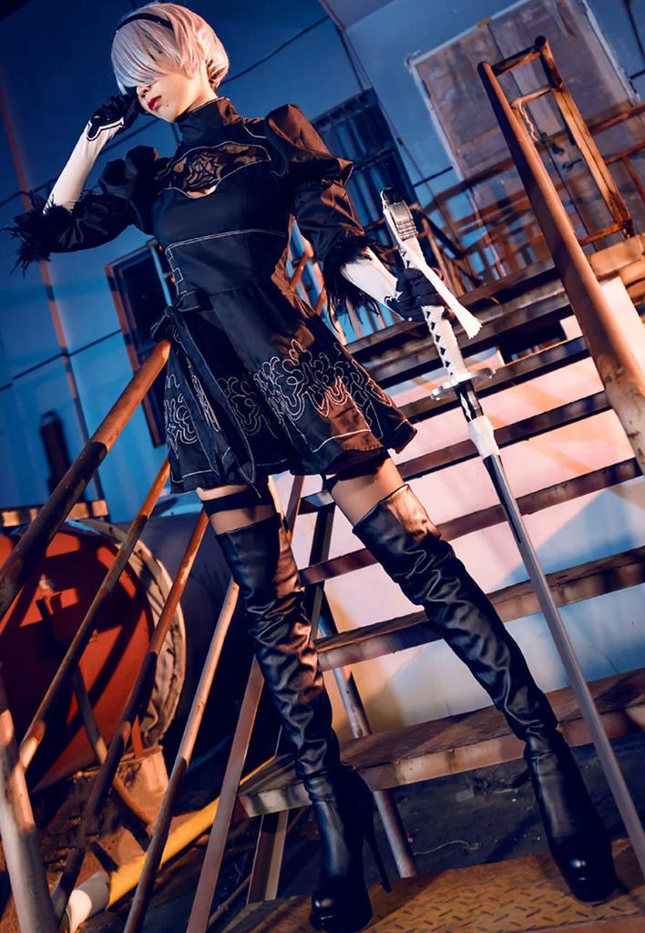 Wig Included 2B YoRHa 2 Type B Cosplay Halloween Nier [milky Time] NieRAutomata No. (Costume + Wig)
