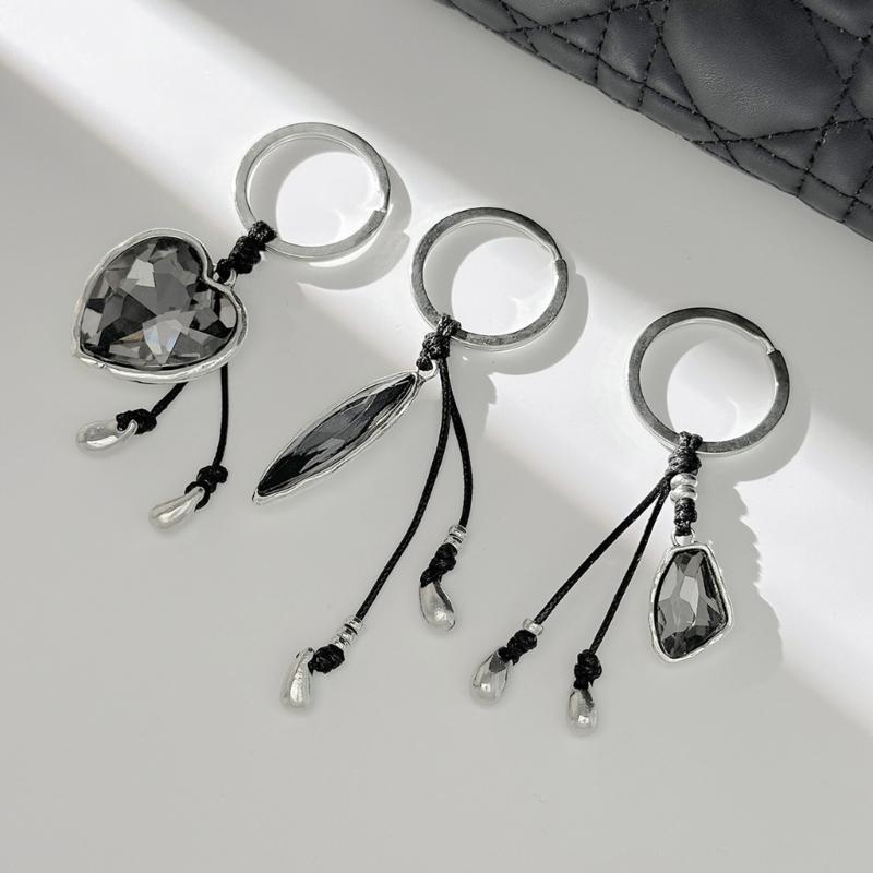 Sturdy Acrylic Rhinestones Keychain With Heart Designs Combines Styles And Durability For Everyday Carry