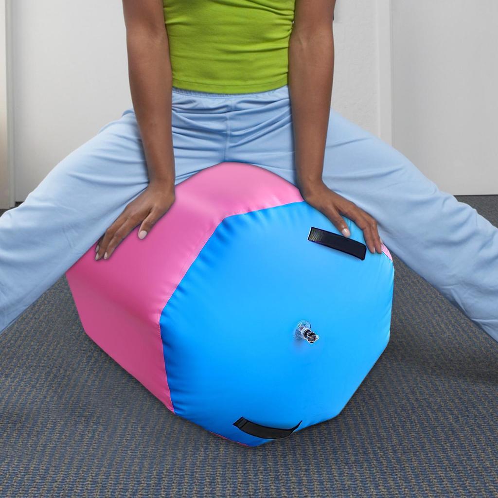 Air Roller Gymnastics Barrel Non-Slip Soft Equipment Gymnastics Skill Tumbling Roller for Fitness Training Home Yoga Gym Indoor