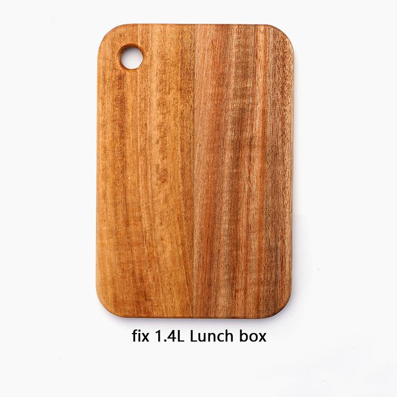 800ml/1.4l Lunch Box Acacia Wood Cutting Boards Wooden Double-sided Mini Fruit Cutting Board Reusable  Outdoor Chopping Boards