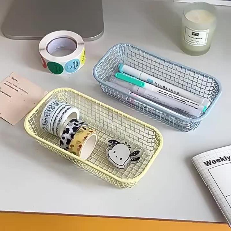 Tabletop Storage Basket - Office Supplies Storage Box for Home and Office Organizations, Office Storage | Decorative Storage