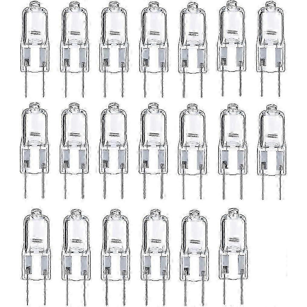 10pcs G6.35 Halogen Light Bulb 20W 12V Dimmable 2700K Warm White