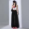 Women's White Tencel Wide-Leg Jeans - Summer 2025, High-Waisted, Loose, Floor-Length, Slimming.