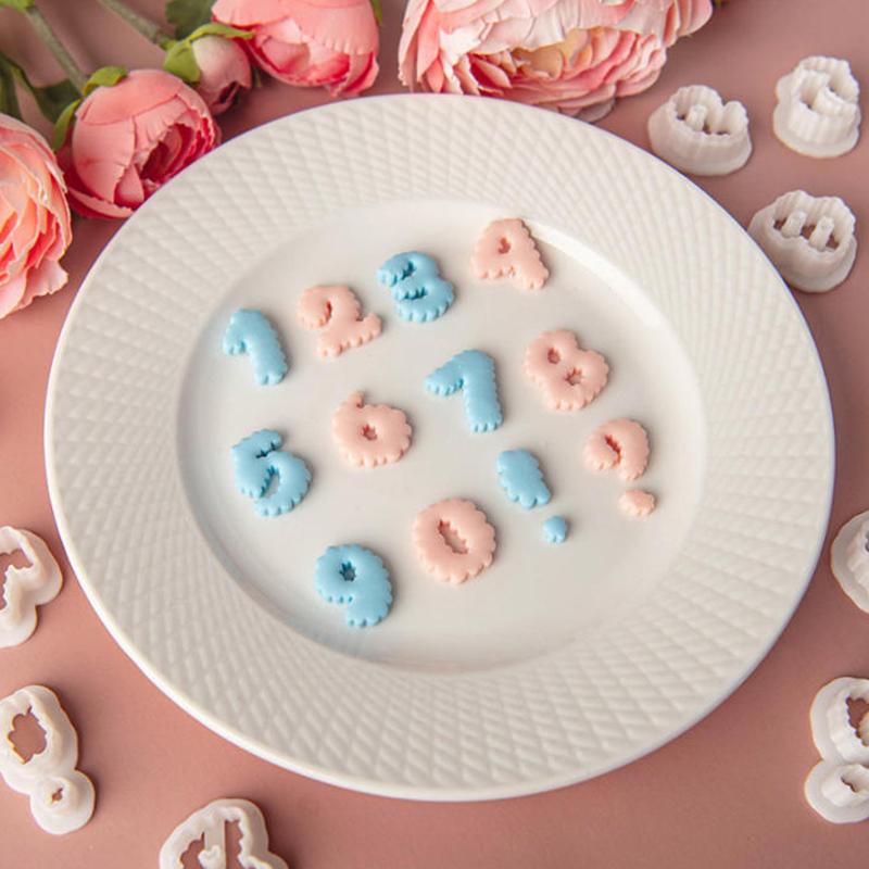 Polymer Ton Schneideformen Schneider Wellige Kante Alphabet Zahl Tonform DIY Backen Ohrringe Schmuck Anhänger Herstellung Keramikwerkzeuge