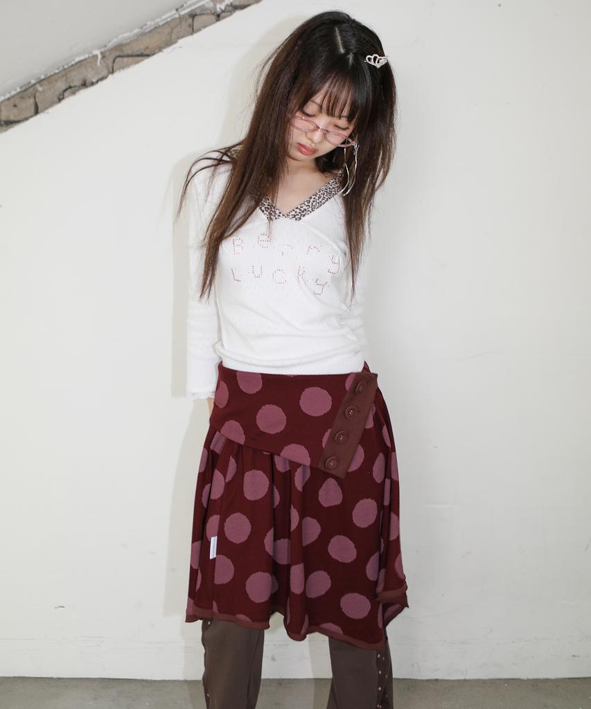 Nofficial Noffice Multi-Way Dot Cape Skirt Wine