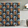 Unframed Bathroom Shower Curtain Farmhouse Decor Vintage Floral Patterned Fabric Waterproof Modern Home Decor For Shower