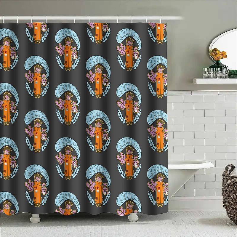 Unframed Bathroom Shower Curtain Farmhouse Decor Vintage Floral Patterned Fabric Waterproof Modern Home Decor For Shower