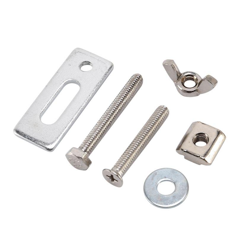 

ABUL-12 Pack T-Track Clamp,Mini T Track Hold Down Clamps Kit Compatible With 3018-PRO,3018-Prover,1810-PRO CNC Router Machine срібний