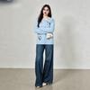 Free Shipping: Plus Size Women's Embroidered Cartoon Knit Cardigan Sweater - 2025 Winter Style