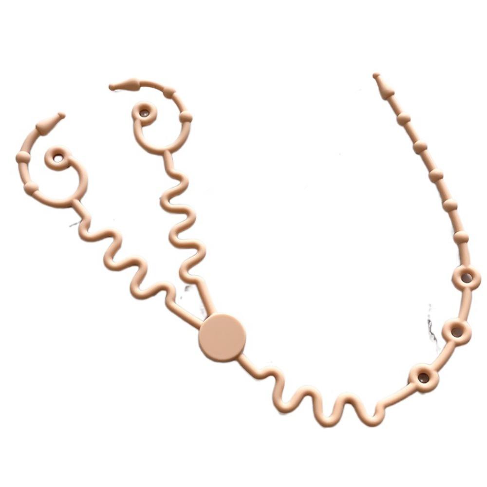 

Safety Silicon Nipple Anti-drop Chain Adjustable Baby Pacifier Chain Infant рожевий