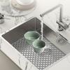Tappetini in Silicone per Fondo Lavello Cucina Acciaio Inox, Tappetini Protettori per Lavello, Griglia Tappetino Lavello Antiscivolo Pieghevole per Fondo