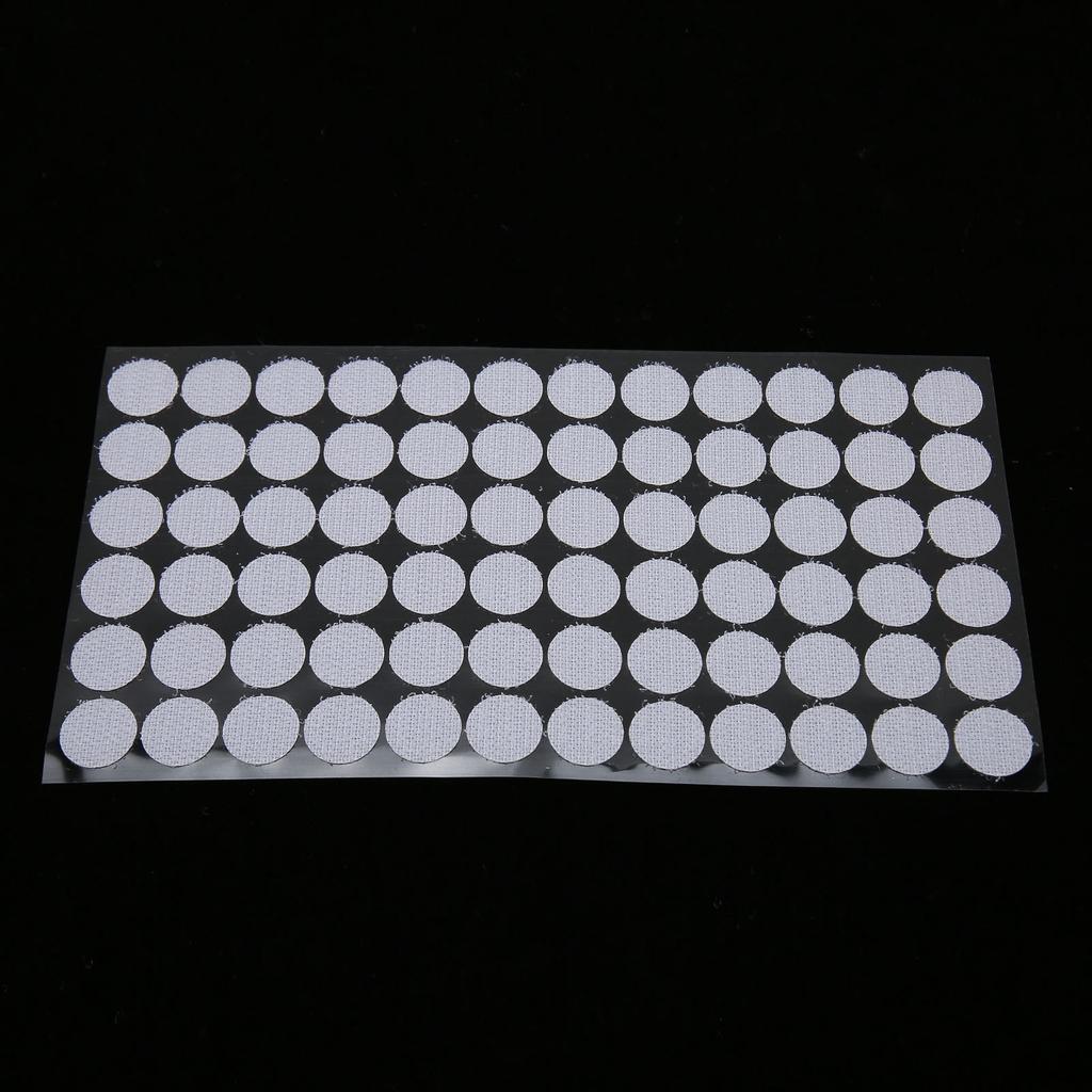 16 Sheets Hook and Loop Dots Prevent Slip Round Shape Self Adhesive Dots Tapes White