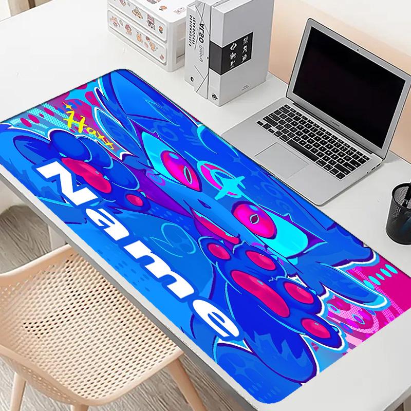 Custom Name Personalized Cosmic Bot Crew Pattern Mousepad, Laptop PC Desk Mat, Decorative Desk Mat for Home Keyboard Pad Gift