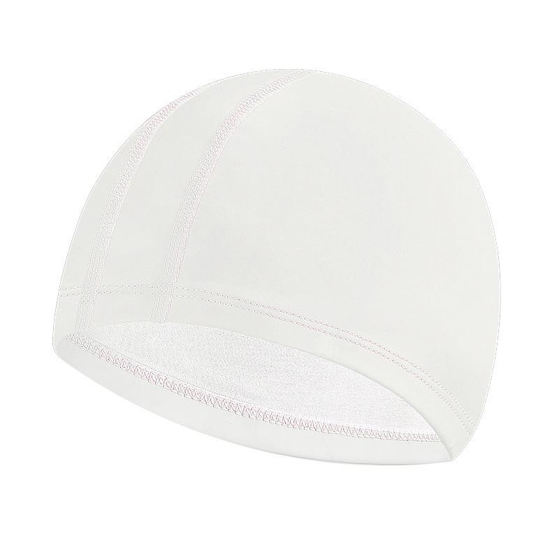 PU Coated Waterproof Swimming Cap Soft Springback Adult Sports Swim Ear Protection for Men Women
