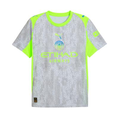 Puma Manchester City Second Away Fan Version Logo Letter Moisture Wicking Short Sleeve Football Shirt Men Shirts 780362-03