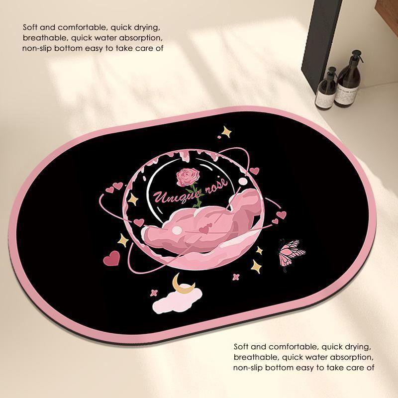 Bathroom Mat Toilet Diatom Mud Absorbent Soft Mat Toilet Toilet Door Carpet Non-slip Mat