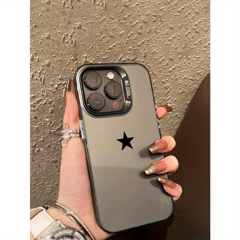 

Star Simple Cool Black Laser Phone Case For iPhone 11 12 13 14 15 16 17 XS XR X 12 13 Plus Pro Max SE series Anti fall durable beautiful gorgeous For iPhone 17 Pro Max чорний