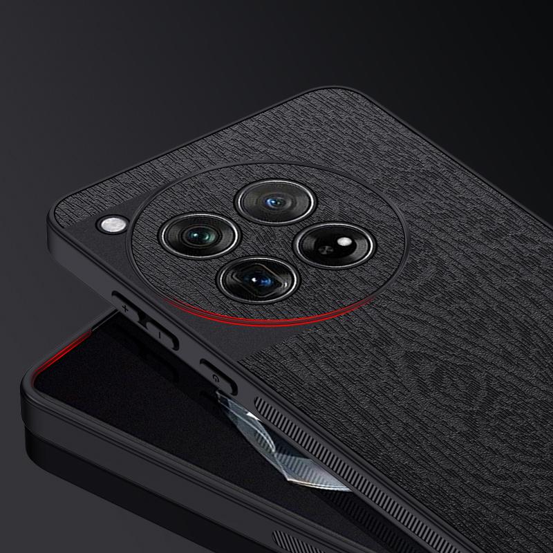 For OnePlus 12 5G Cell Phone Case Bump Proof Wood Grain Back Cover