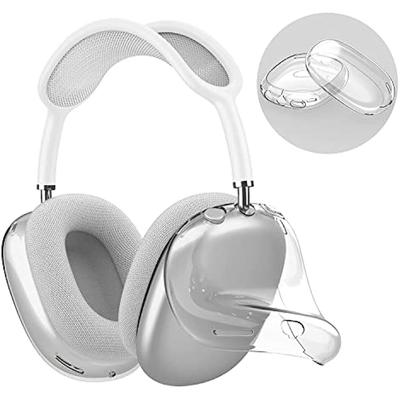 Pretocter Clear Case Cover for Air Pods Max Headphones Case Cover Soft Silicone TPU Clear Anti-Scratch Protective Cover Transparent Ear Cups Covers