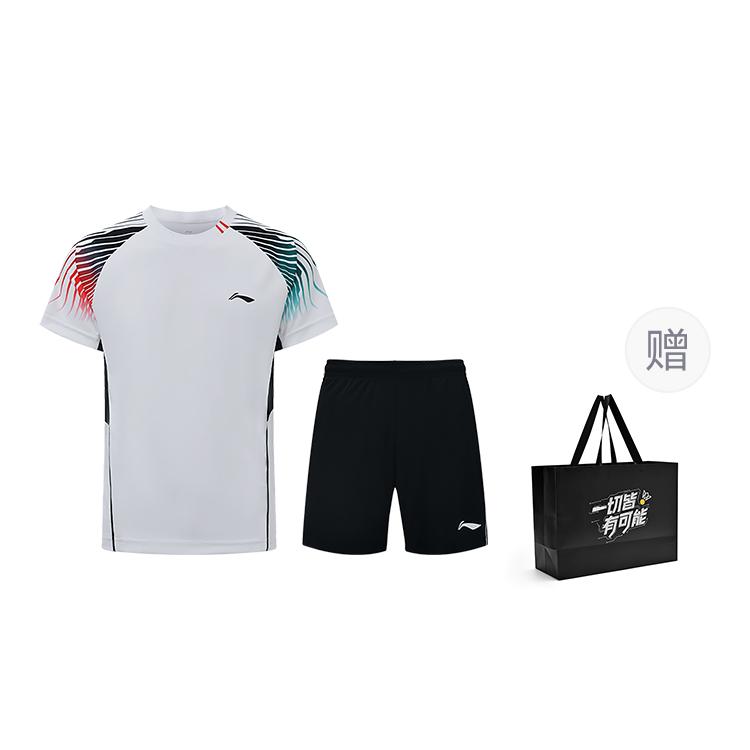 Li Ning Badminton Collection Casual Sportswear Unisex White Black AATU055-2