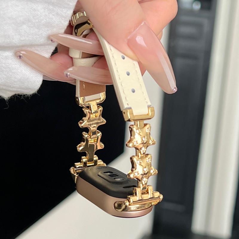 Luxury Leather Butterfly Strap For Xiaomi Mi Band 9 8 Smartwatch Band For Mi Band 8 9 Pro Sport Bracelet Wristband Replacement Red Mi Watch 4 Strap