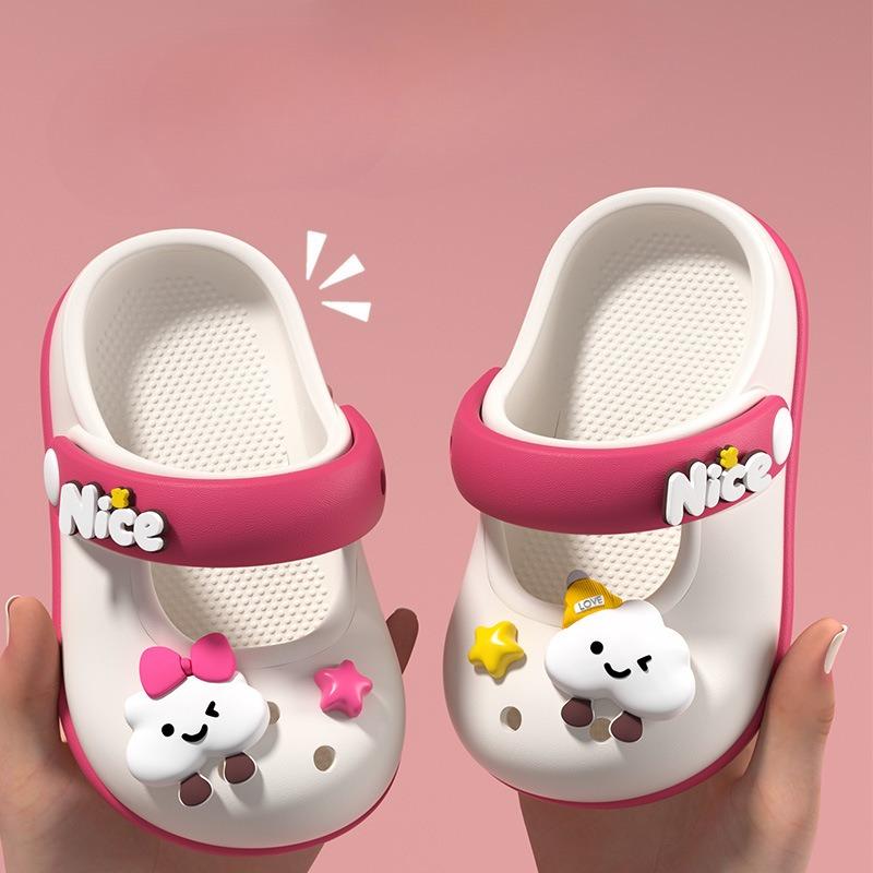 Children's Shoes, Girls' Shoes, Anti-slip Head Cover, Breathable Beach Flip-flops