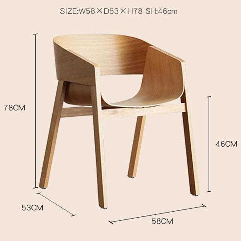 Nordic Dining Chairs Solid Wood Living Room Chairs Minimalist Portable Chair Creative Design Desk Chair Luxury Home Furniture