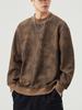 Men's Retro Heavyweight Knit Hoodie - Loose Casual Style for Autumn and Spring