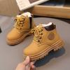 Children's Martin Boots Winter Velvet Thickened Boys and Girls Warm Cotton Boots Middle and Older Children Non-slip Short Boots Baby Boots