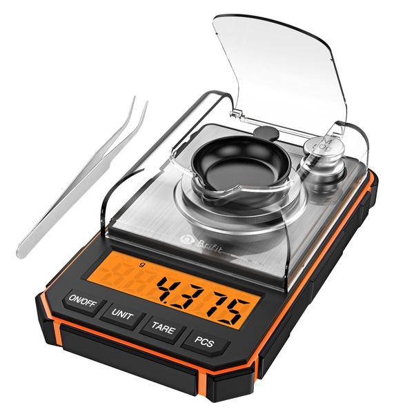 0.001g-50g Portable Mini Digital Milligram Scale LCD Display with 50g Calibration Weights Tweezers