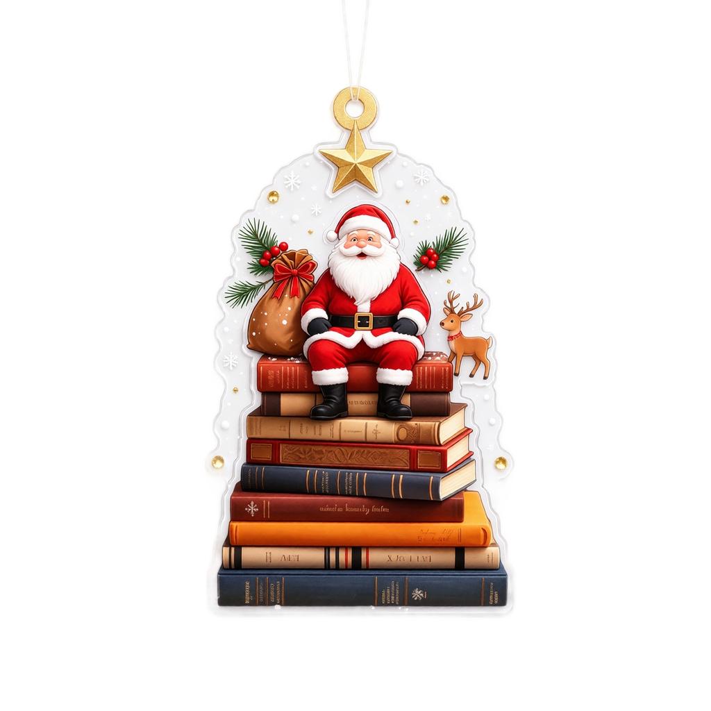 Kerst 2D Vlak Acryl Hangend Ornament voor Feestelijke Decoratie