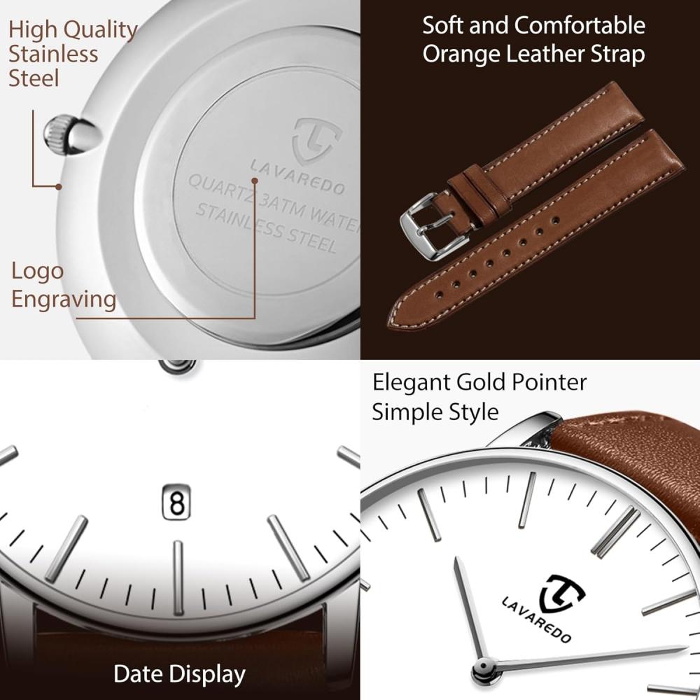 Ben NeviS Men S minimaliSt Analog Watch Brown White 32 x8S