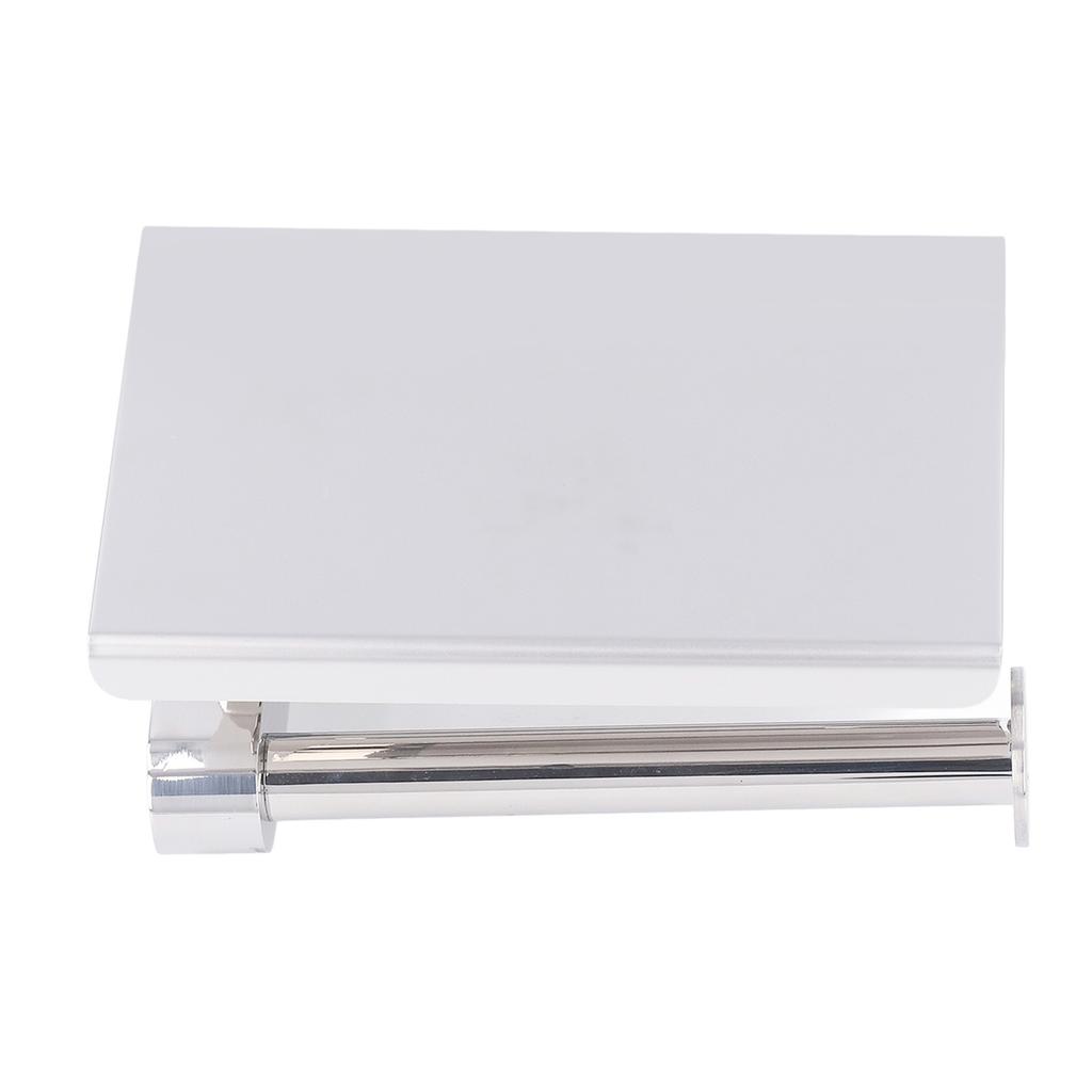 Stainless Steel Toilet Paper Holder Wall Mounted Bathroom Toilet Paper Holder with Shelf