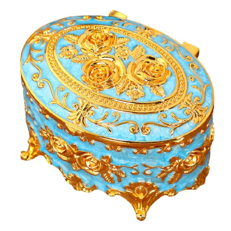 

Enamel Coated Small Jewelry Container Fit Necklaces Rings And Small Accessories небесно-голубой