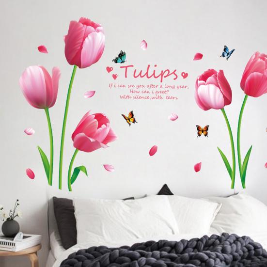 Flower Tulip Removable Wallpaper Wall Sticker DIY Decal Living Kids Room Decor
