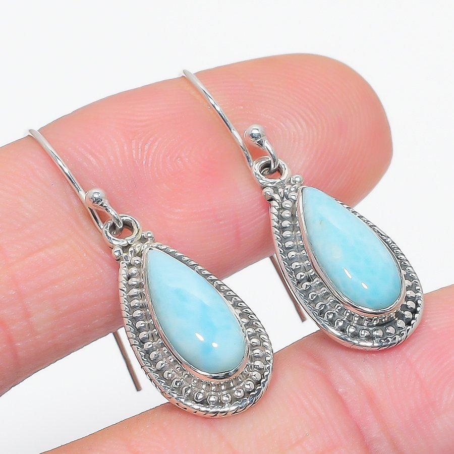 

Natural Republic Larimar Gemstone 925 Solid Sterling Silver Earring 1.50 p8j67