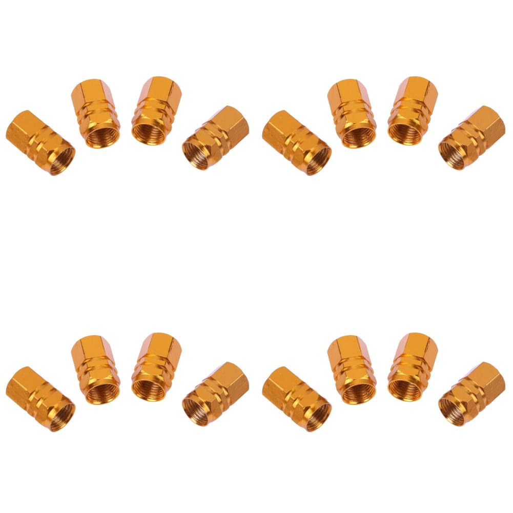 

6UK 4 шт. алюминиевый сплав автомобильные колеса шины клапаны воздушные колпачки стержня крышки (Золото)