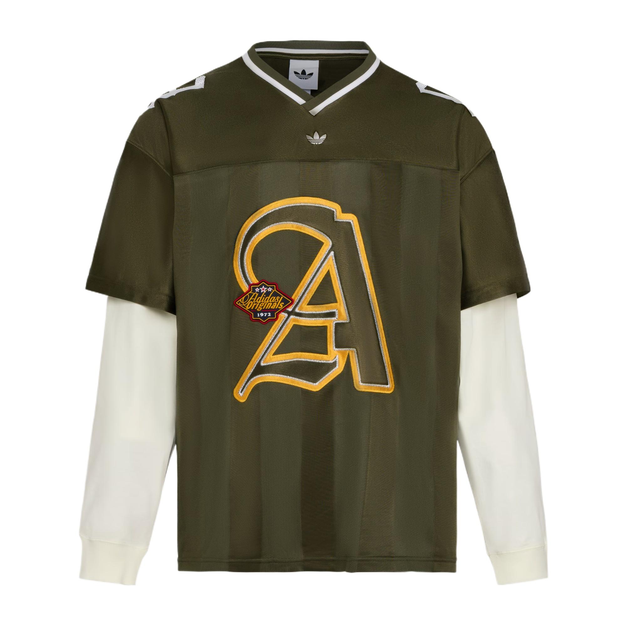 adidas Long-Sleeved T-Shirt Asia Sizing Green White Men s KS5329 L