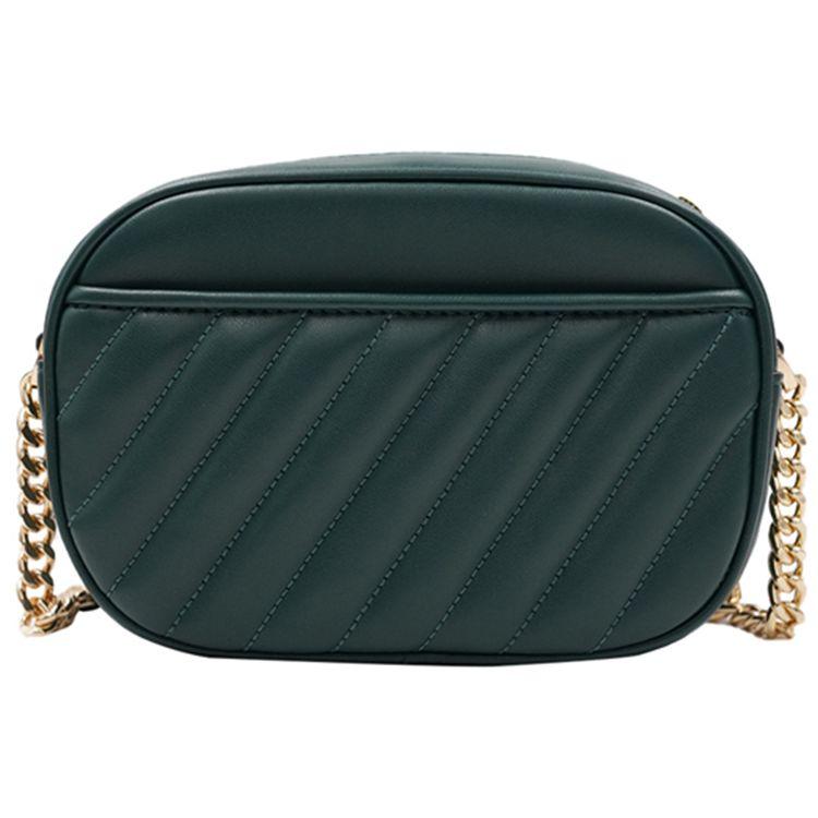 Michael Kors MK Rose Chain Logo Quilted Solid Leather Shoulder Bag Women shoulder bag Dark-Green 35S1GXOC1U-RACING-GREEN