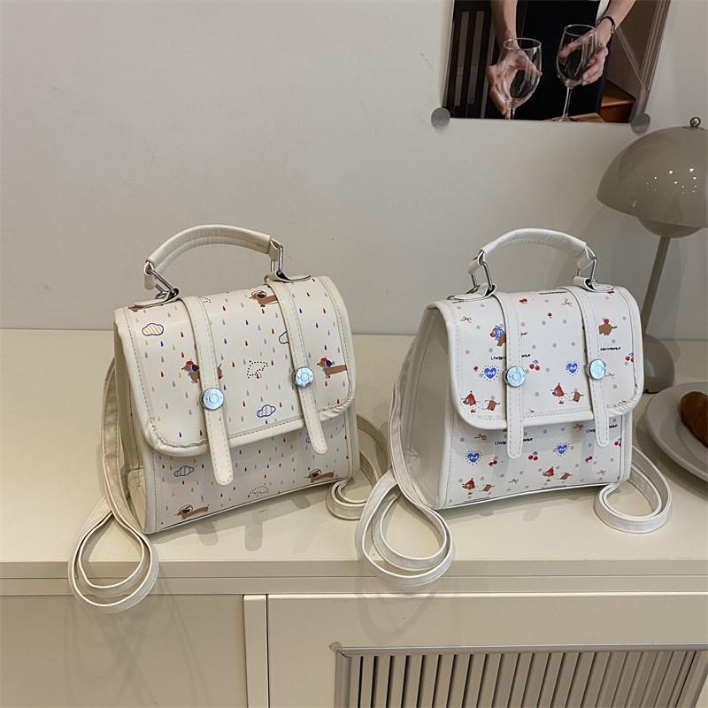 Dachshund Pattern Backpack Single Shoulder Crossbody Bag Handbag Fashion Gift