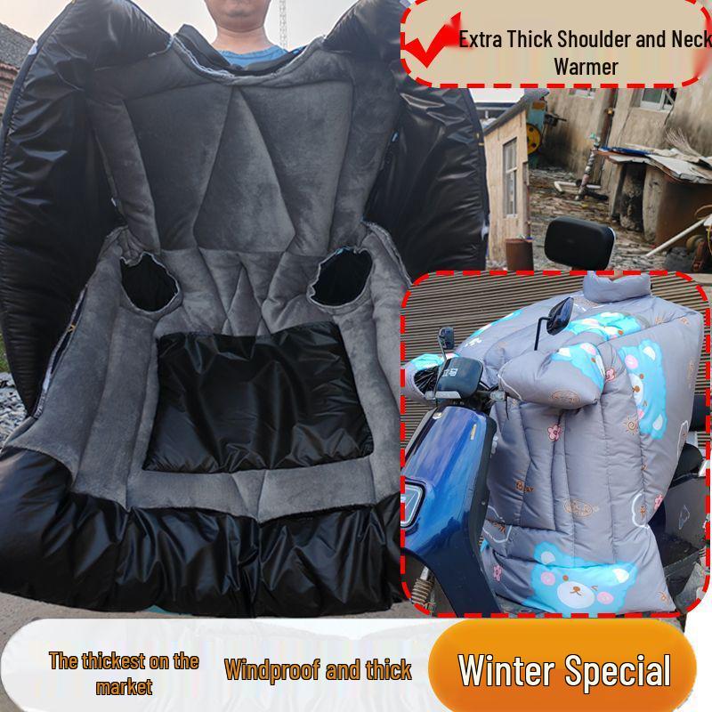 Extra Thick Waterproof Windproof Insulated Motorcycle & Electric Vehicle Windshield