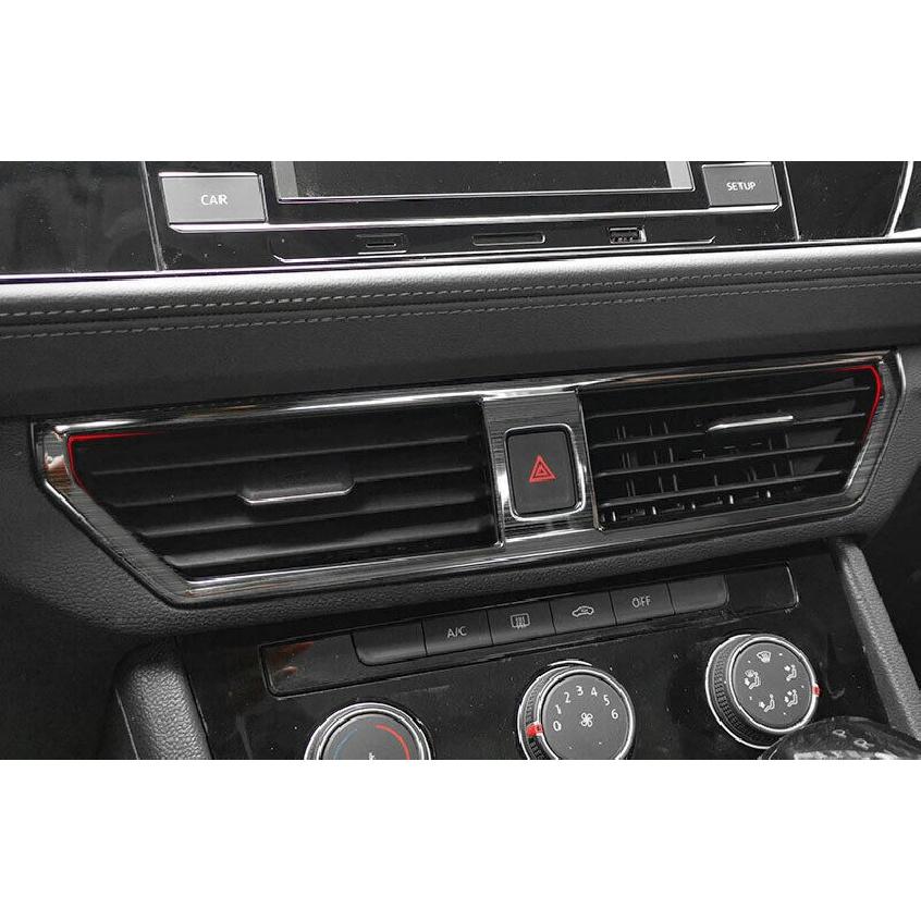 Car Middle Air Outlet Vent Cover Trim For VW Jetta Mk7 2019-2022 Black Titanium