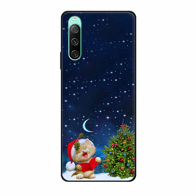 Christmas Phone Cases For Sony Xperia 10 IV Cases Soft TPU Silicone Santa Santa Claus Covers For Xperia 10 IV Cover Bumper Funda