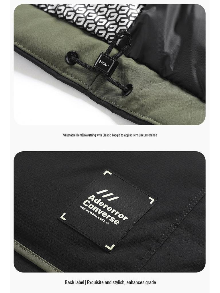 Men's High-Quality Cold-Proof Down Workwear Jacket - Convertible American Outdoor Design