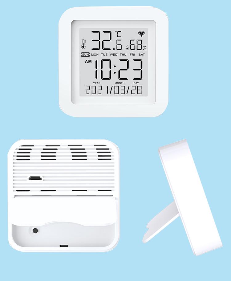 Tuya WiFi Indoor Temperature & Humidity Sensor with Remote Control and Probe