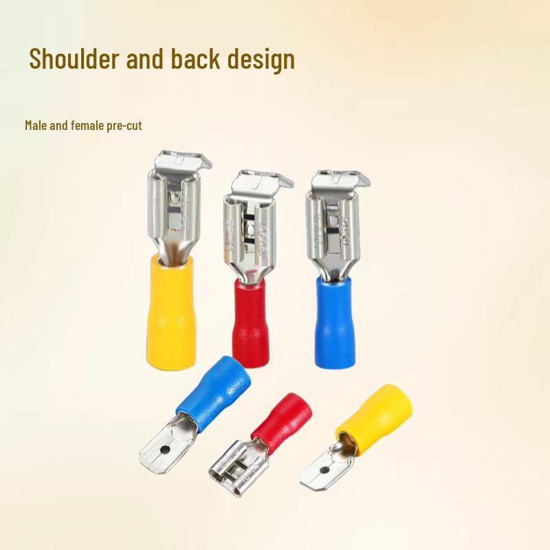 1.25-250 Shoulder & Back Type Male/Female Pre-insulated Cold Crimp Terminal